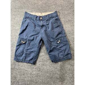 Levi's Boys Cargo Shorts Size 14 Regular W27 Navy Blue Cotton